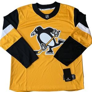 NWT Pittsburgh Penguins Alternate Breakaway NHL Jersey Gold Authentic Mens Sizes
